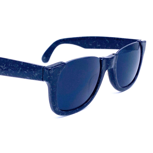 Junior Gaultier 56-7062 square modernist black/grey speckled sunglasses, Japan 1980s NOS