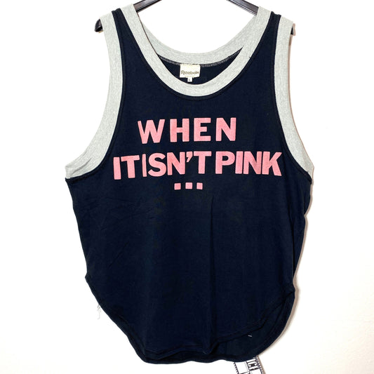 Reebok since 1895 black jogging tank top with ribbed profiles, 1980s NOS