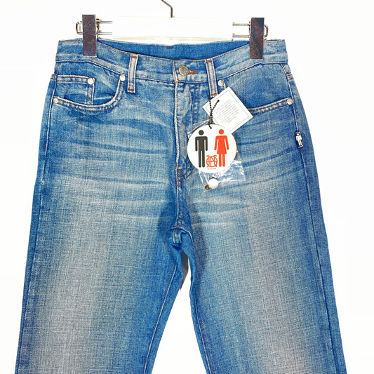 Jean’s Paul Gaultier NOs 90s straight cut stone wash jeans size 27 with tags
