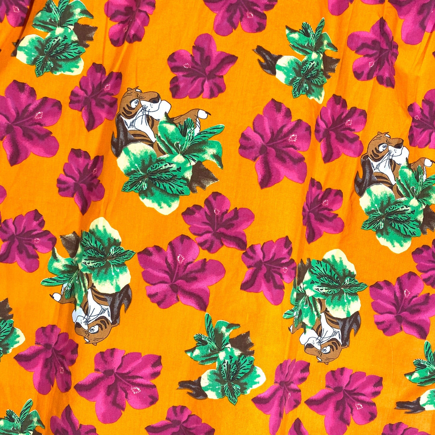Iceberg beachwear orange aloha shirt Shere Khan book of the jungle mint condition