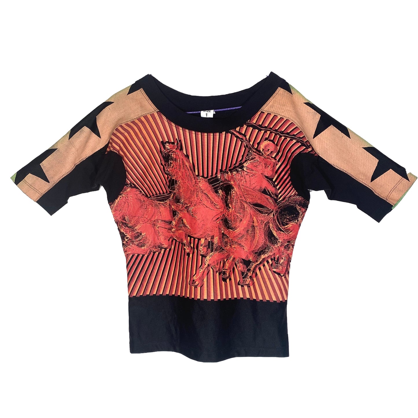 Proline - Jet Set baroque / op art ladies surf style top, NWT 90s deadstock, sizes available
