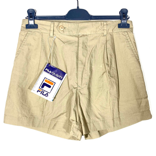 Fila beige light cotton Bermuda shorts size 46, 90s Italy new with tags