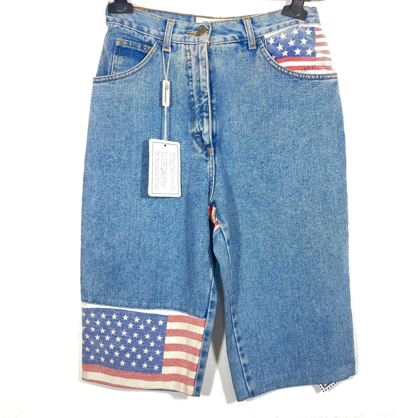 Blumarine blugirl ladies US flag star spangled banner denim shorts, NOs with tags