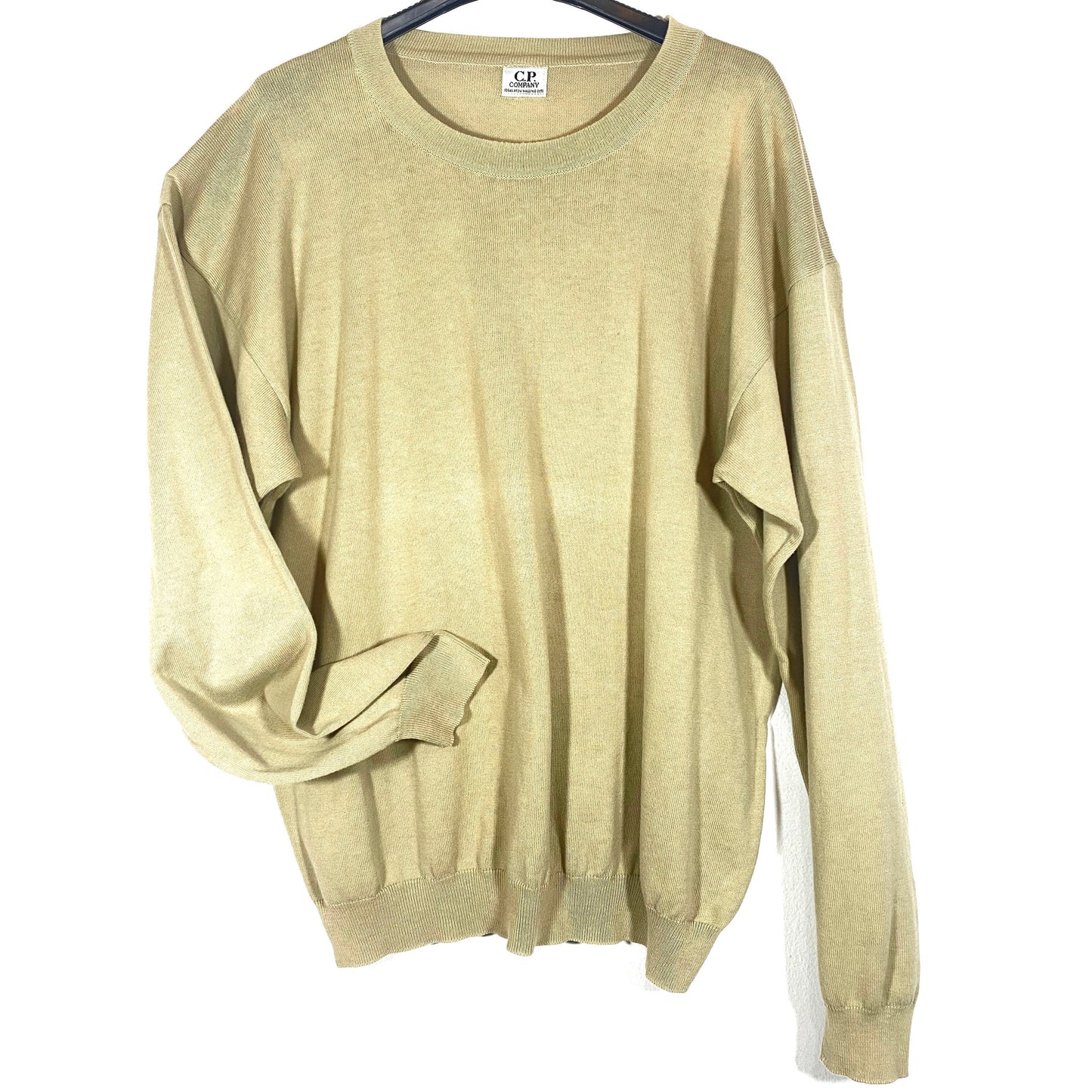 CP Company 80s minimalist beige cotton sweater made in Italy, great condition