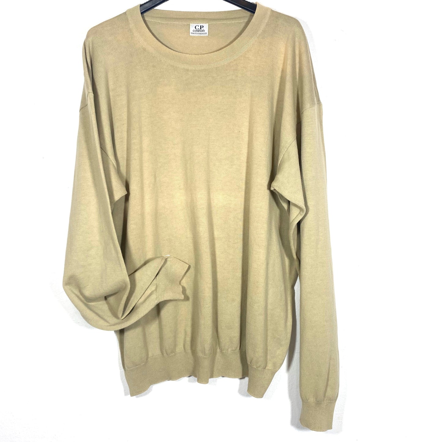 CP Company 80s minimalist beige cotton sweater made in Italy, great condition