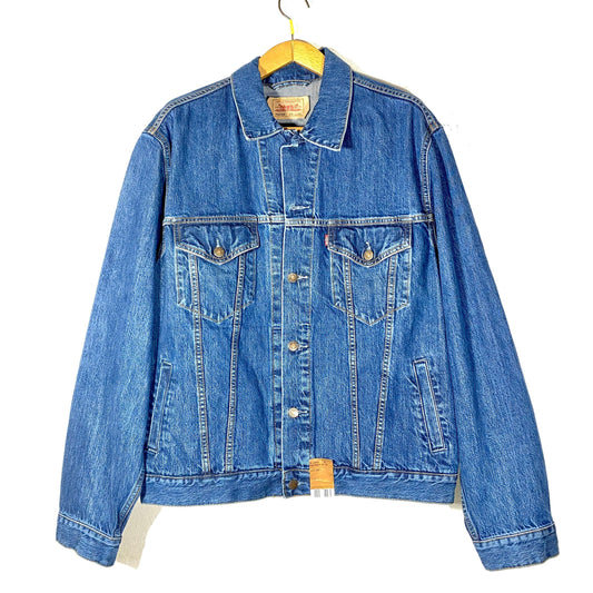 Levi’s red tab denim trucker jacket new with tags, 90s deadstock, size XL