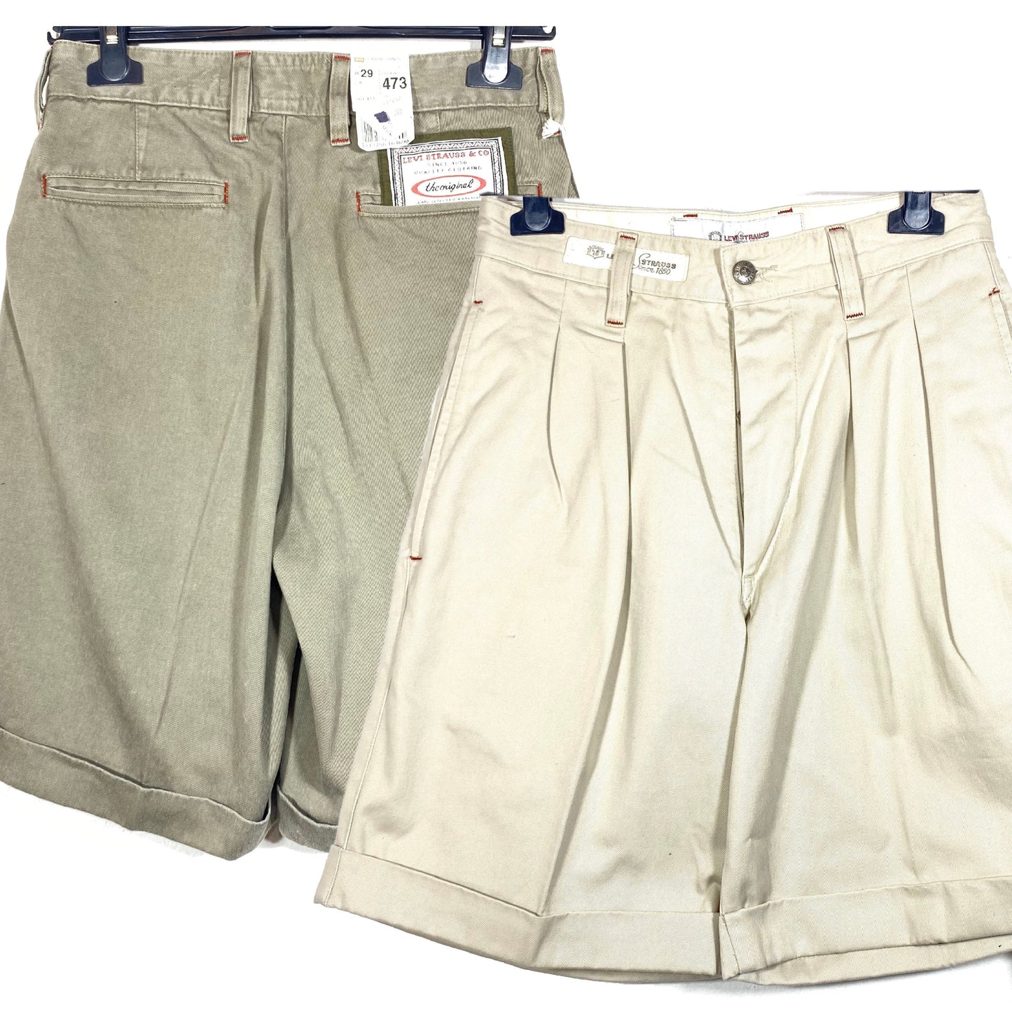 Levi’s the Original casual chinos vintage cotton shorts, new with tags sz 29 2 colorways