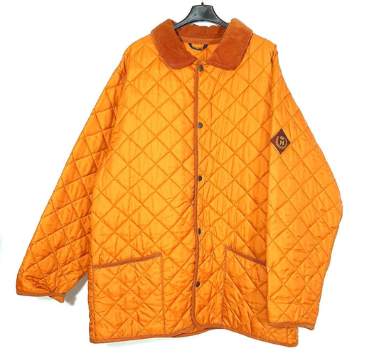 Quilted padded orange jacket in mint conditions by Henri Lloyd