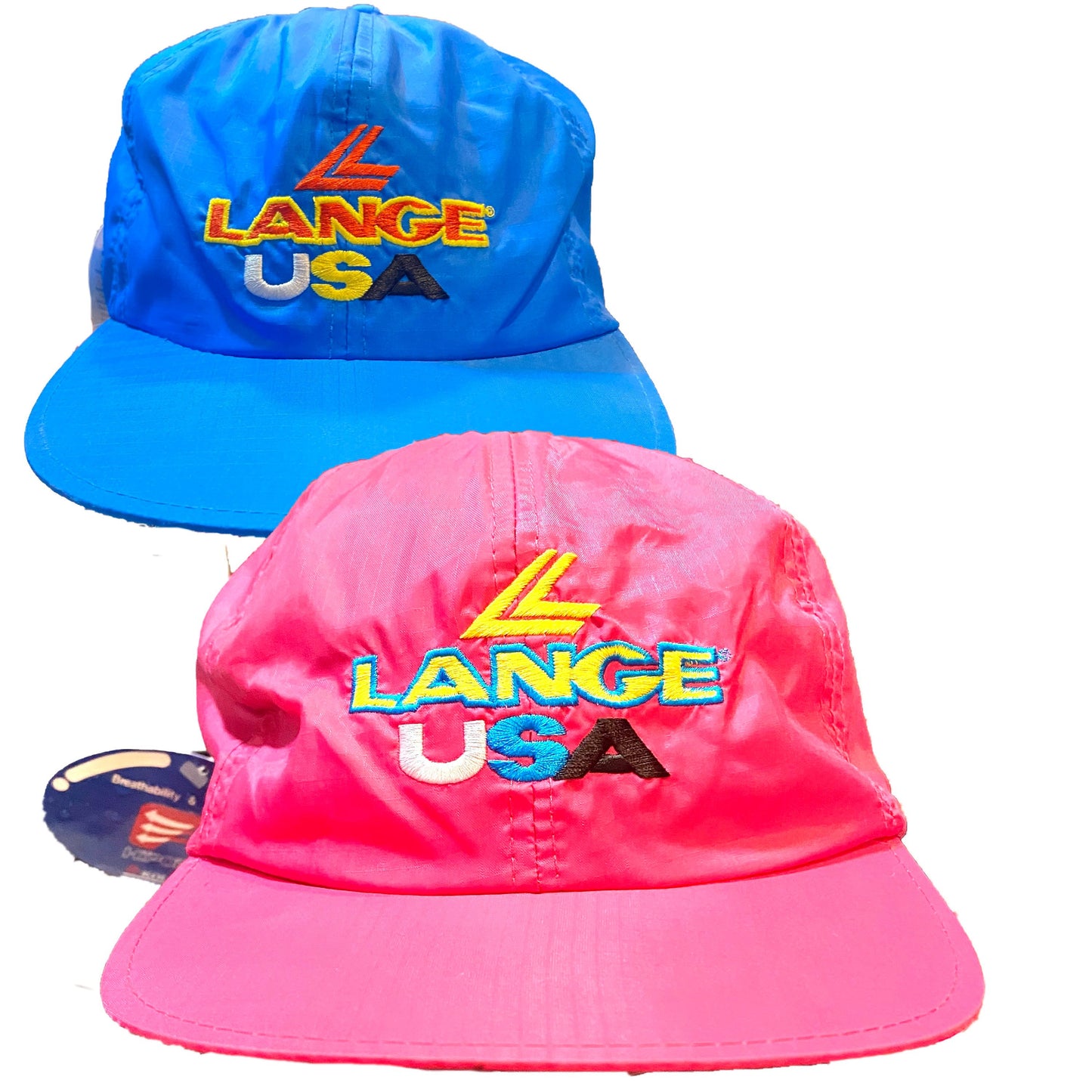 Lange USA SnapBack hats fucsia or blue colors, waterproof breathable hipora, new with tags