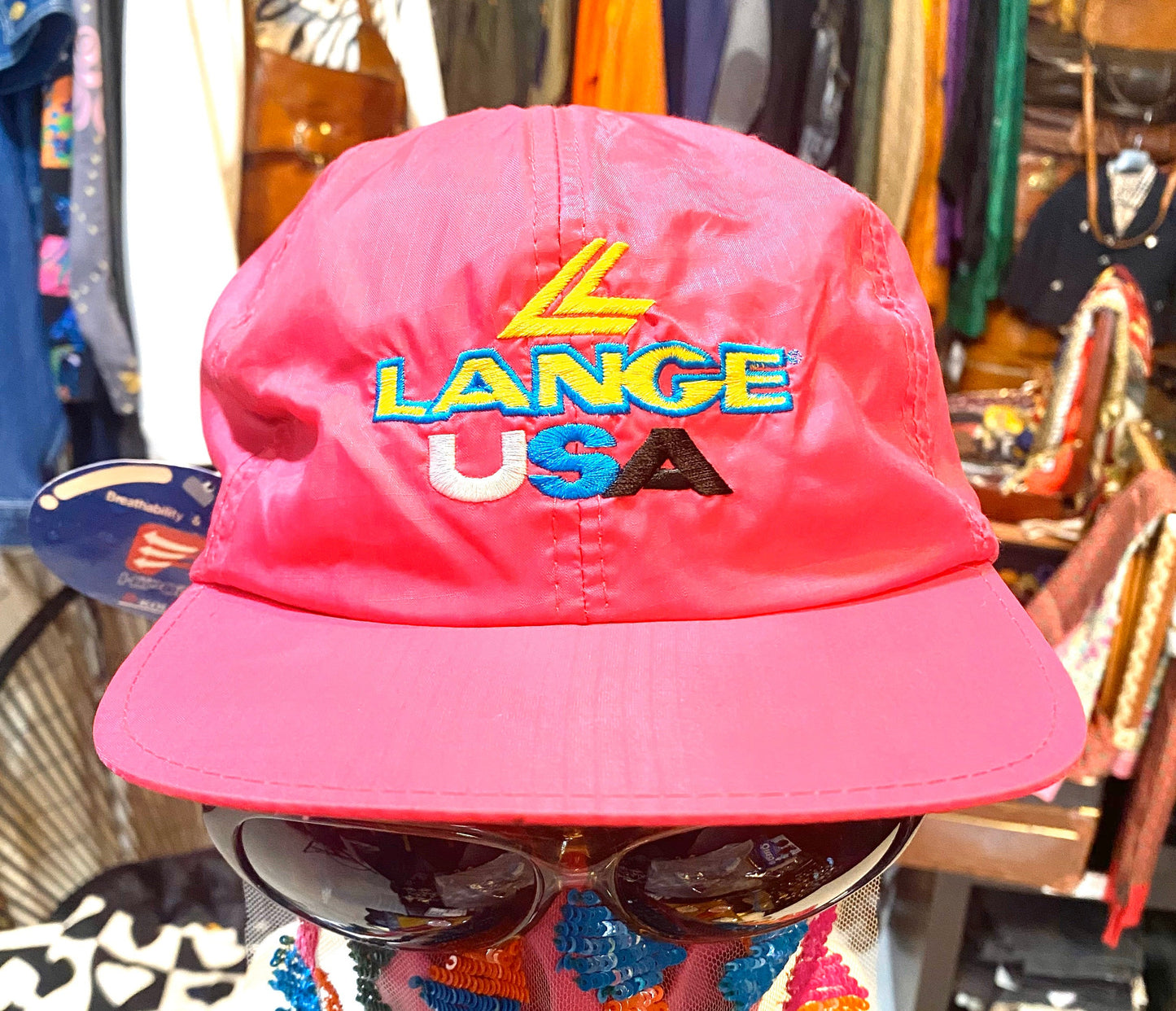 Lange USA SnapBack hats fucsia or blue colors, waterproof breathable hipora, new with tags