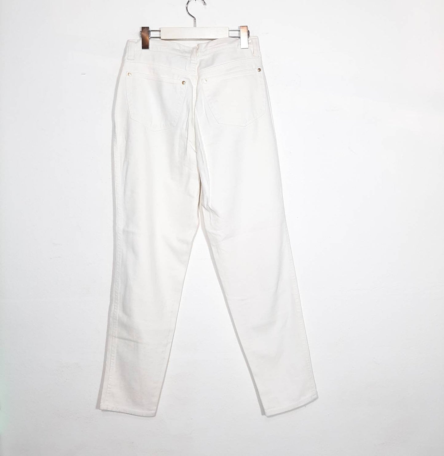 Versace Jeans signature white denim jeans with golden Medusa buttons sz 29 / 43 90s