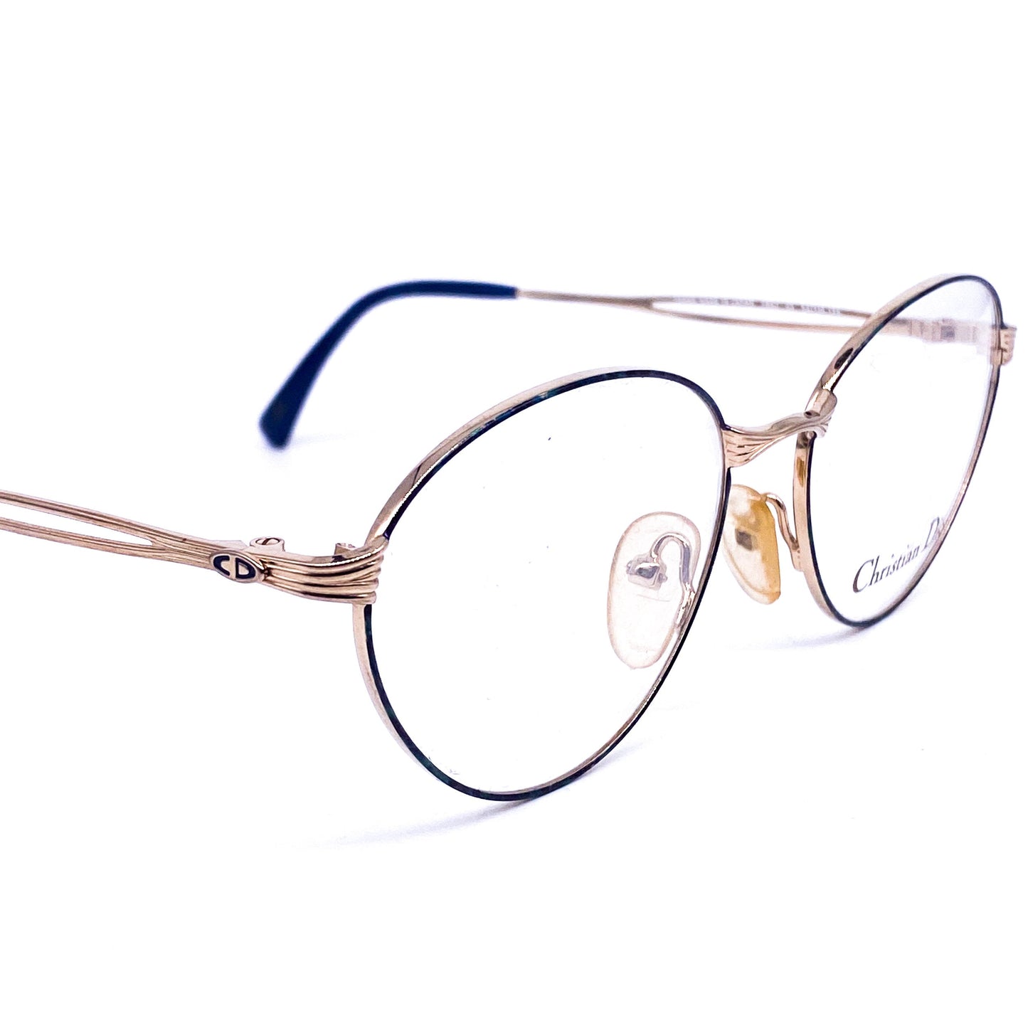 Christian Dior 2863 Minimalist Oval Shape Golden Metal Eyeglasses Frame no’s 80s Made in Japan