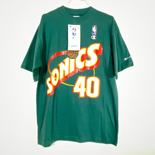 Sonics Kemp n.40 champion green T Shirt size M new with tags, 90s NWT, 2 available