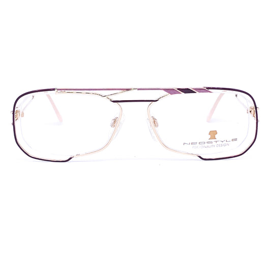 Neostyle Jet 222 877 unusual square gold aviator style eyeglasses frames, 1980s NOS