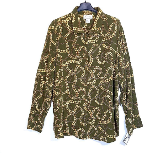 Vintage 80s baroque long sleeved shirt made in Italy by Coralli
