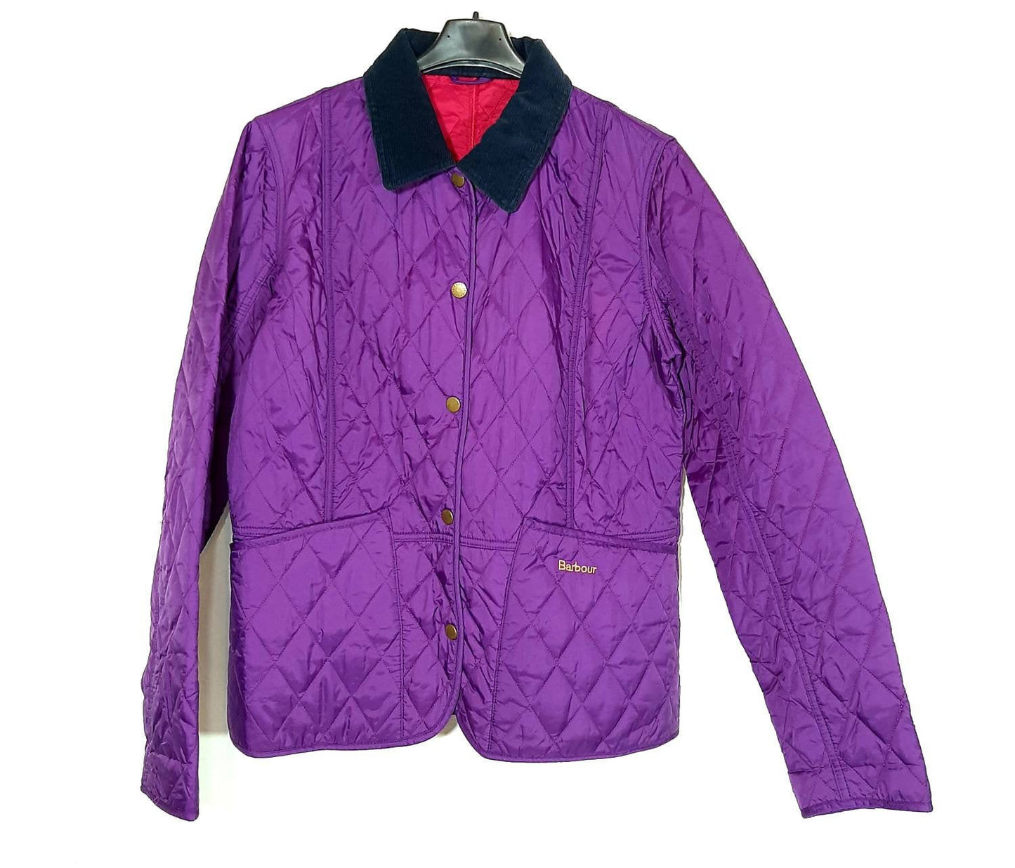 Quilted padded purple jacket by Barbour