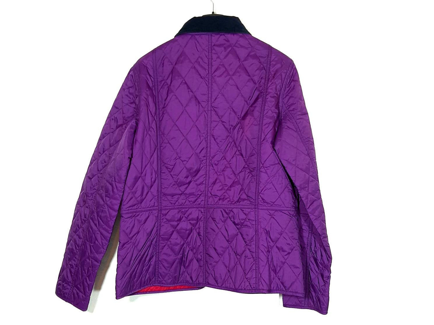 Quilted padded purple jacket by Barbour