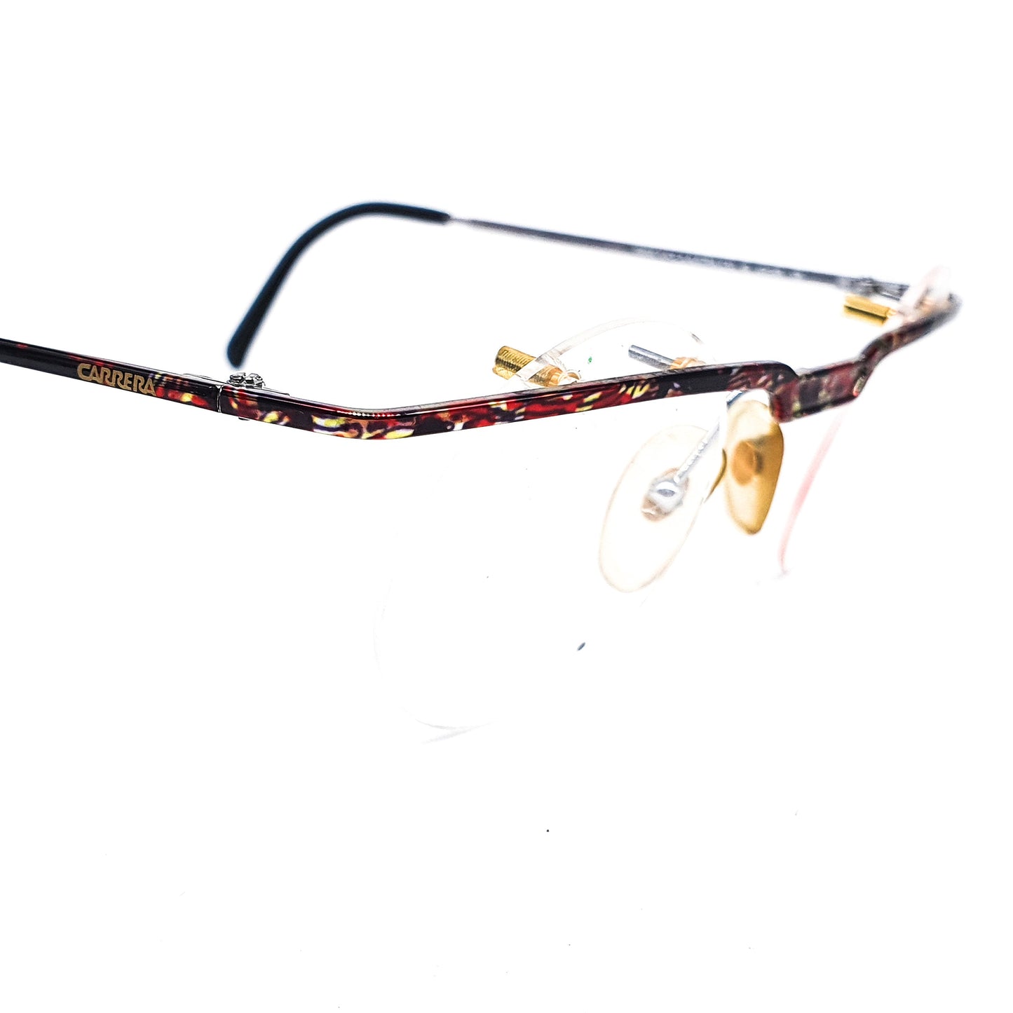 Carrera avant-garde vintage  browline rimless oval eyeglasses made in Austria, 1980s NOS in 2 colour options.