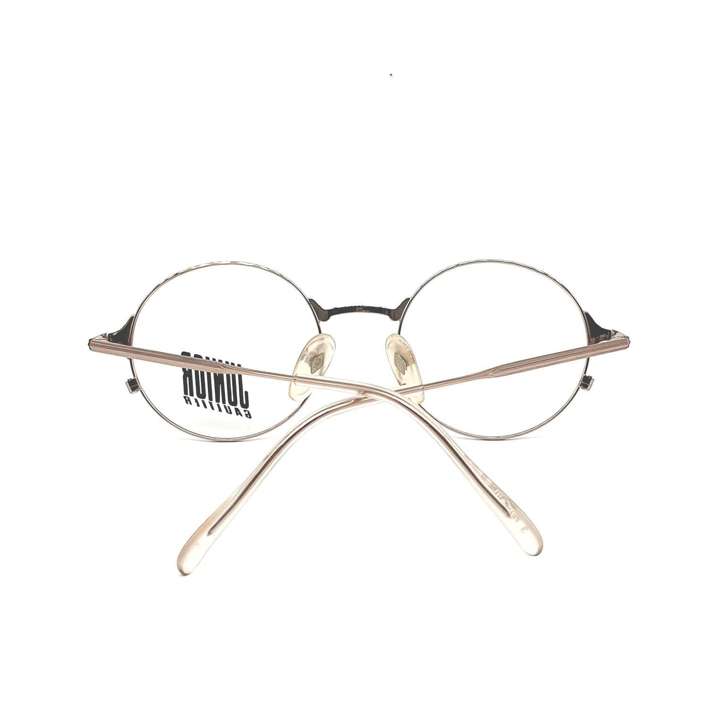 Junior Gaultier 52-2175 round rose golde metal eywglasses made  1980s NOS