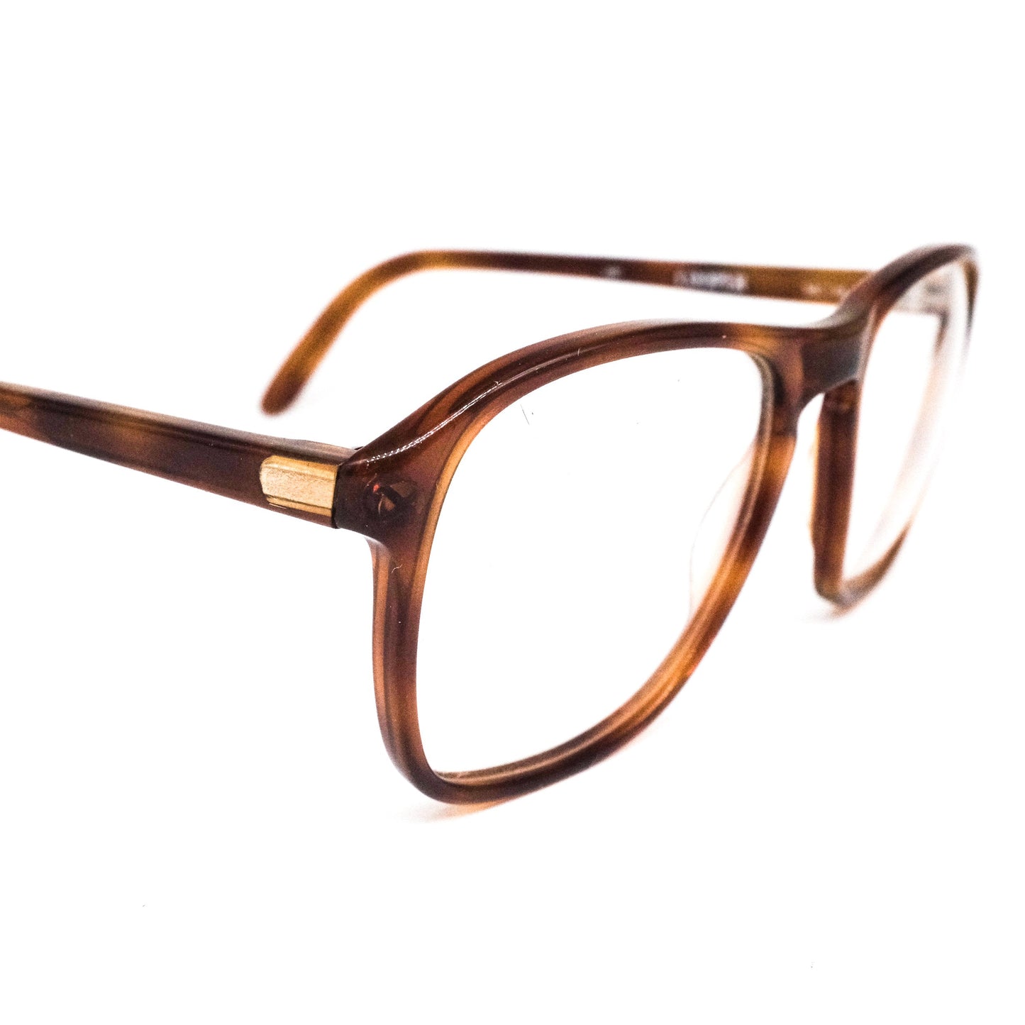 Lozza cooper large cello aviator eyeglasses frames in honey tortoise or black, 1970's  NOS Italy