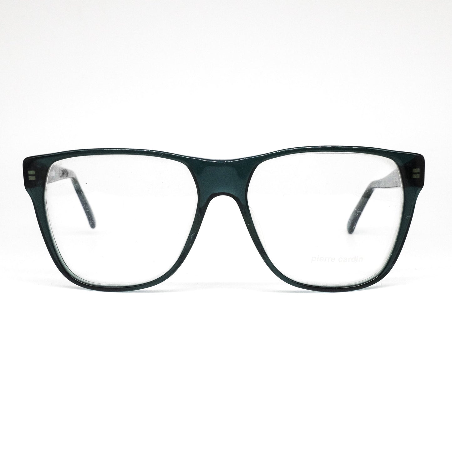 Pierre Cardin 1960s rare square oversized dark green eyeglasses frames, great condition