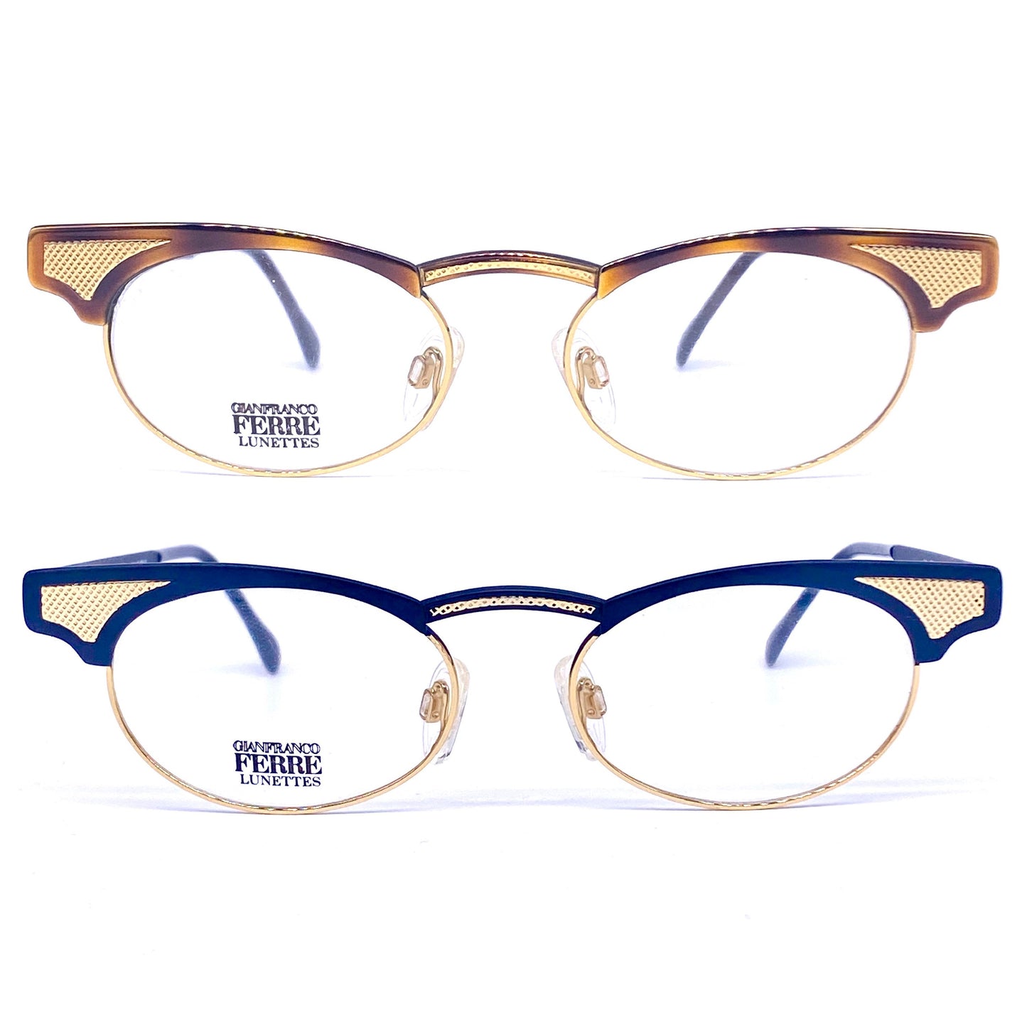 Gianfranco Ferrè GFF 86-S oval eyeglasses frames made in Italy, 1980s NOS