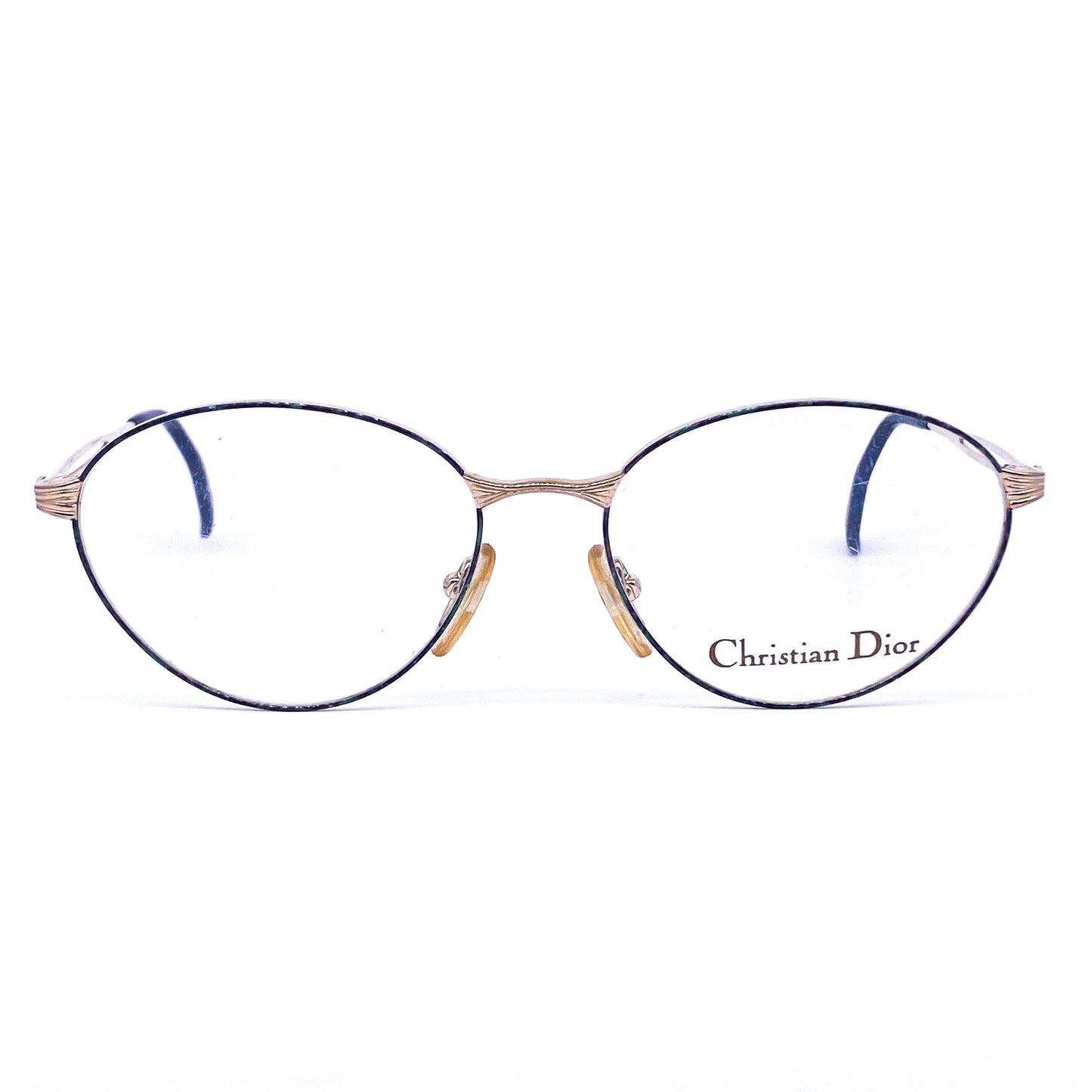 Christian Dior 2863 Minimalist Oval Shape Golden Metal Eyeglasses Frame no’s 80s Made in Japan