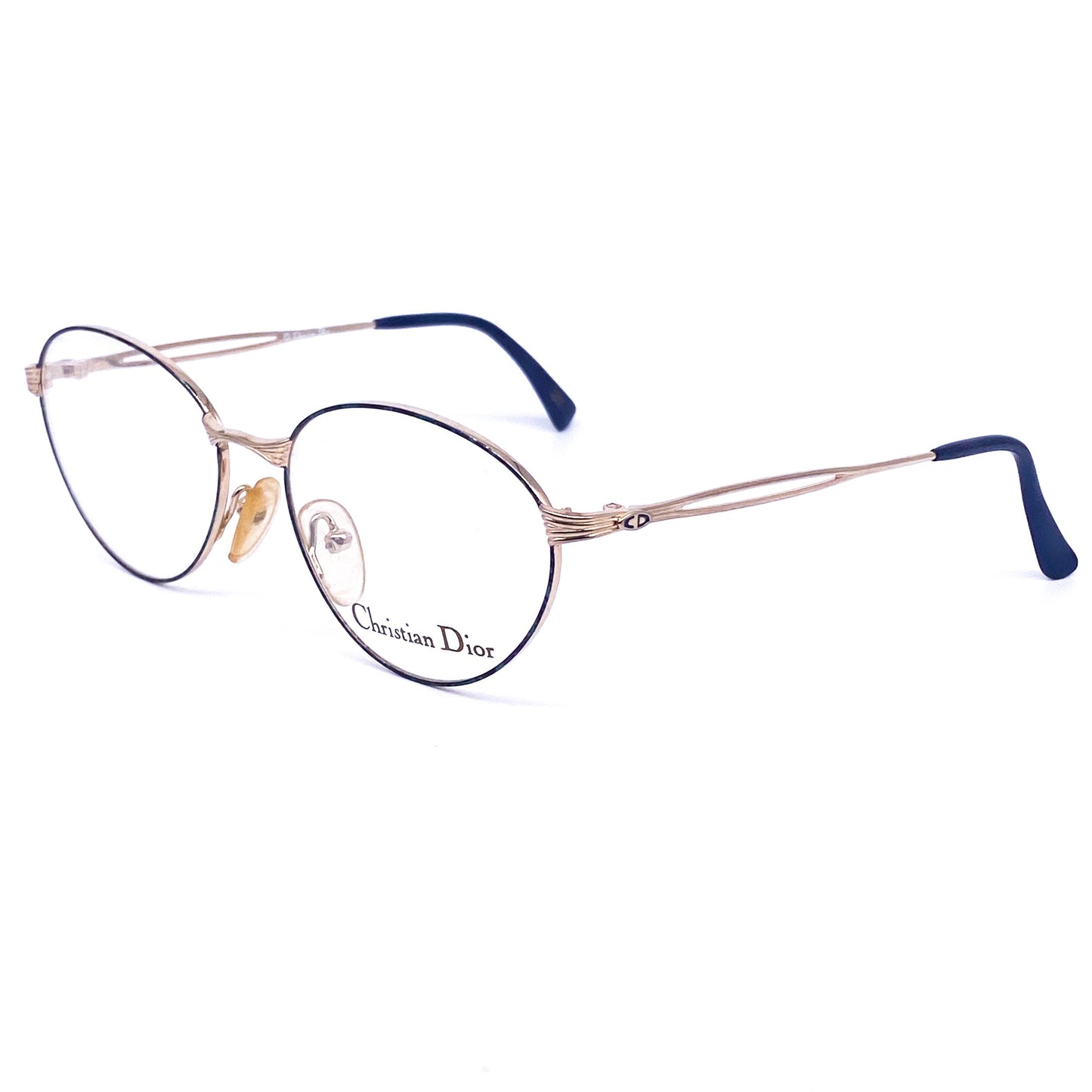 Christian Dior 2863 Minimalist Oval Shape Golden Metal Eyeglasses Frame no’s 80s Made in Japan