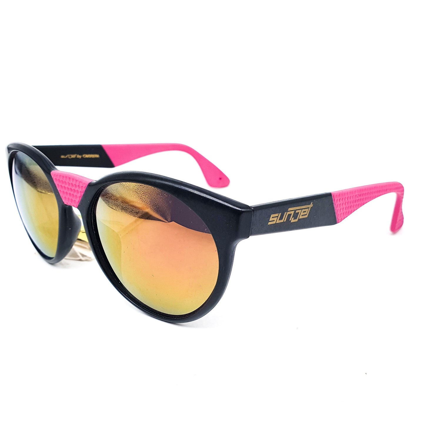 Sunjet by Carrera hip multicolour round sunglasses with soft silicon ear hook, 1980s NOS