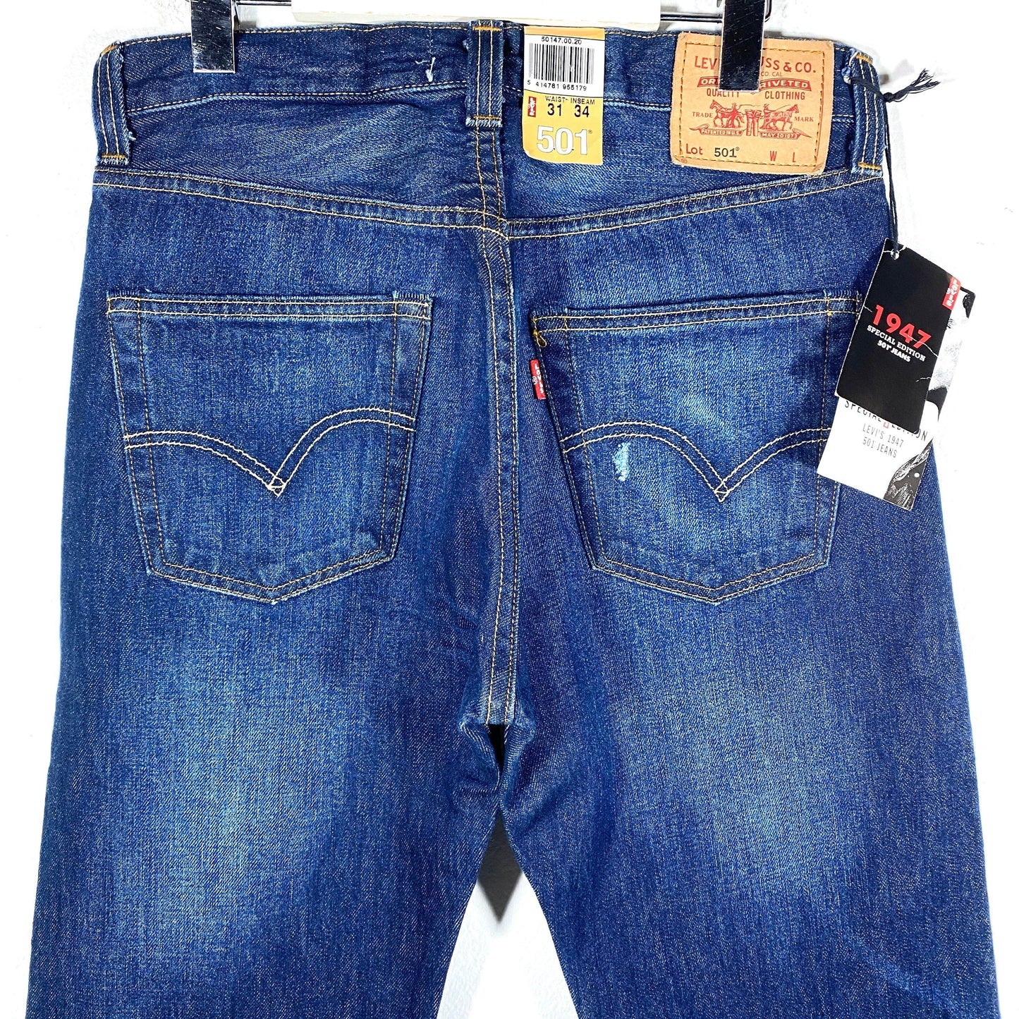 Levi’s 501 1947 LTD edition sz 31/34 indigo deep blue jeans / denim trousers, NOs with tags