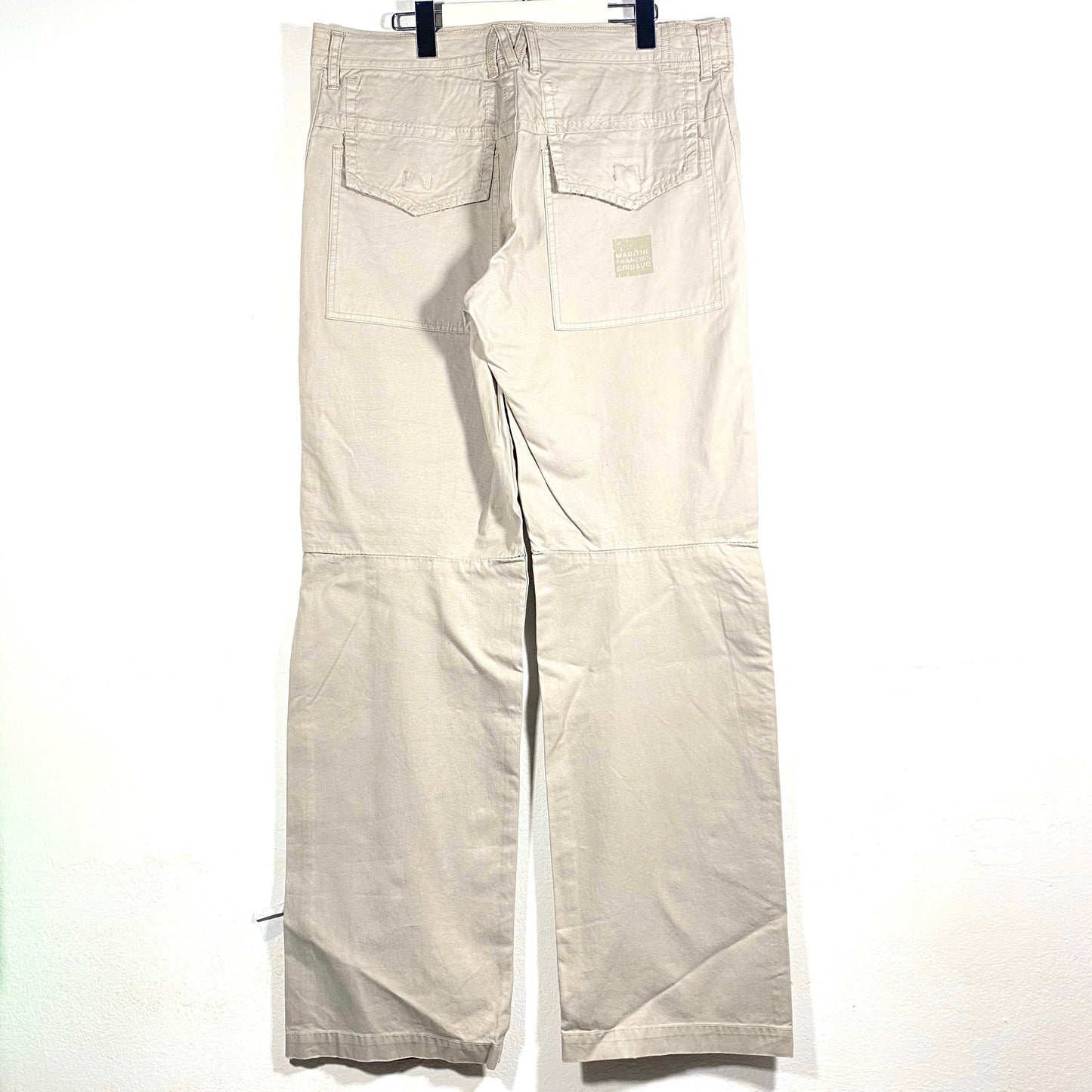 Marithe F. Girbaud vintage beige cargo trousers size 50, NWT 90s