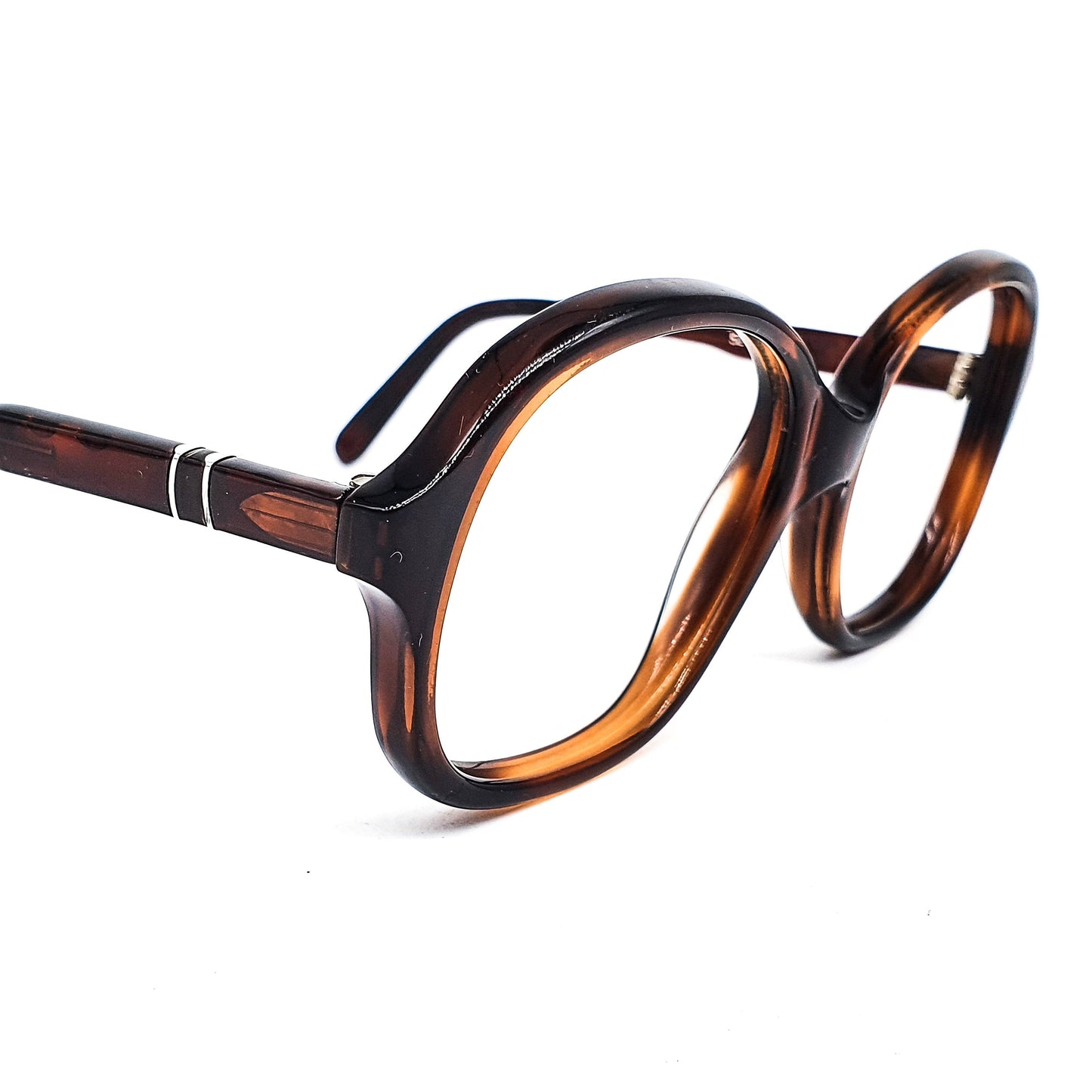 Persol Ratti 58304 classy tortoise square butterfly geek eyeglasses frames, NOS 80s Italy