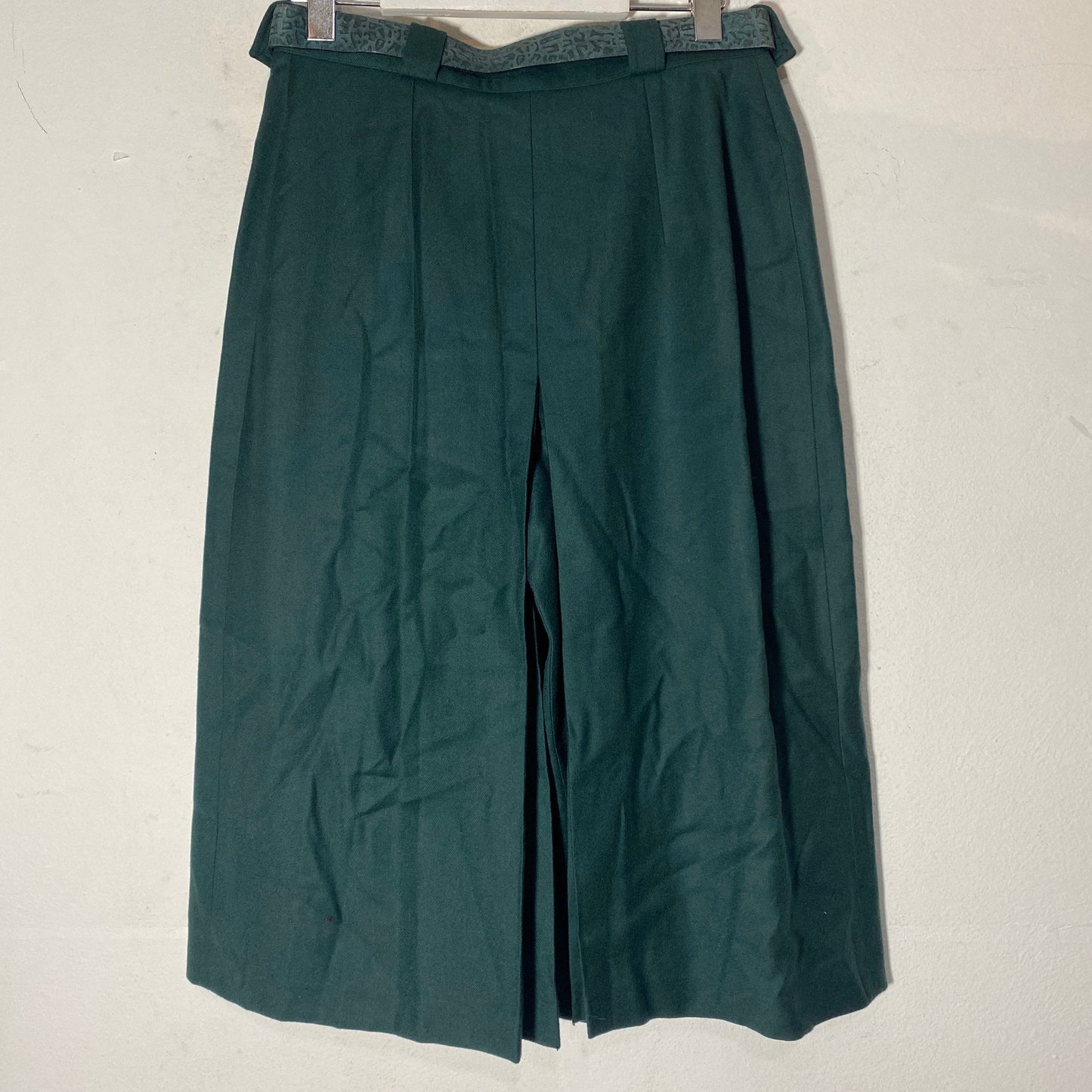 Vintage 70s petrol green pant-skirt made in Itaky, new with tags, belt included.