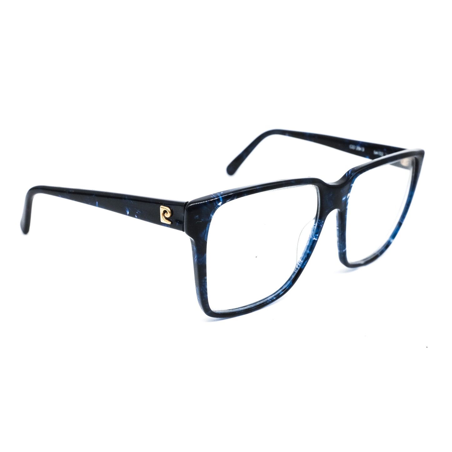 Pierre Cardin 29/3 1960s rare square oversized dark blue tortoise eyeglasses frames, great condition