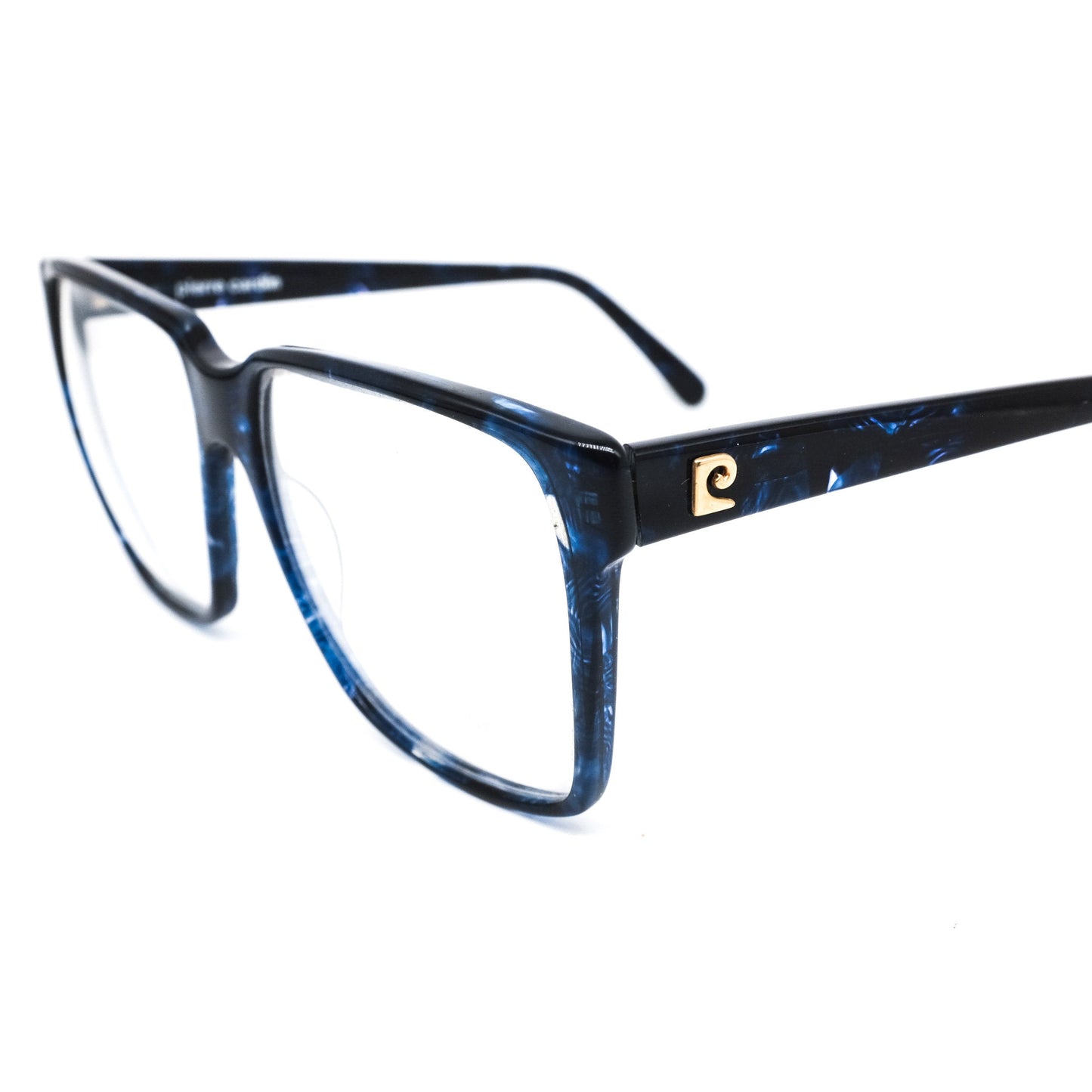 Pierre Cardin 29/3 1960s rare square oversized dark blue tortoise eyeglasses frames, great condition