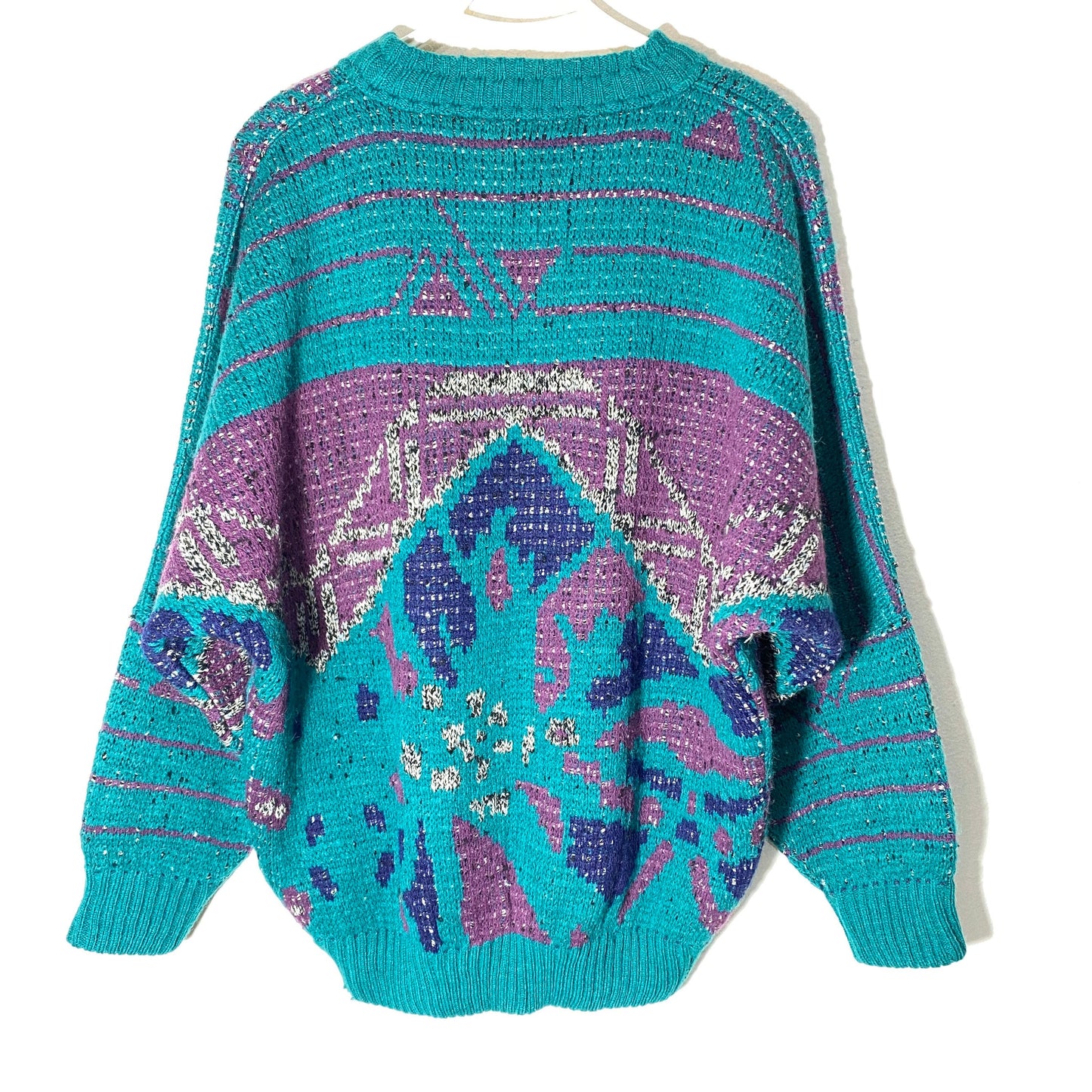 Eventi cool and warmest geometrical knitted alpaca / wool blend jumper, new old stock with tags