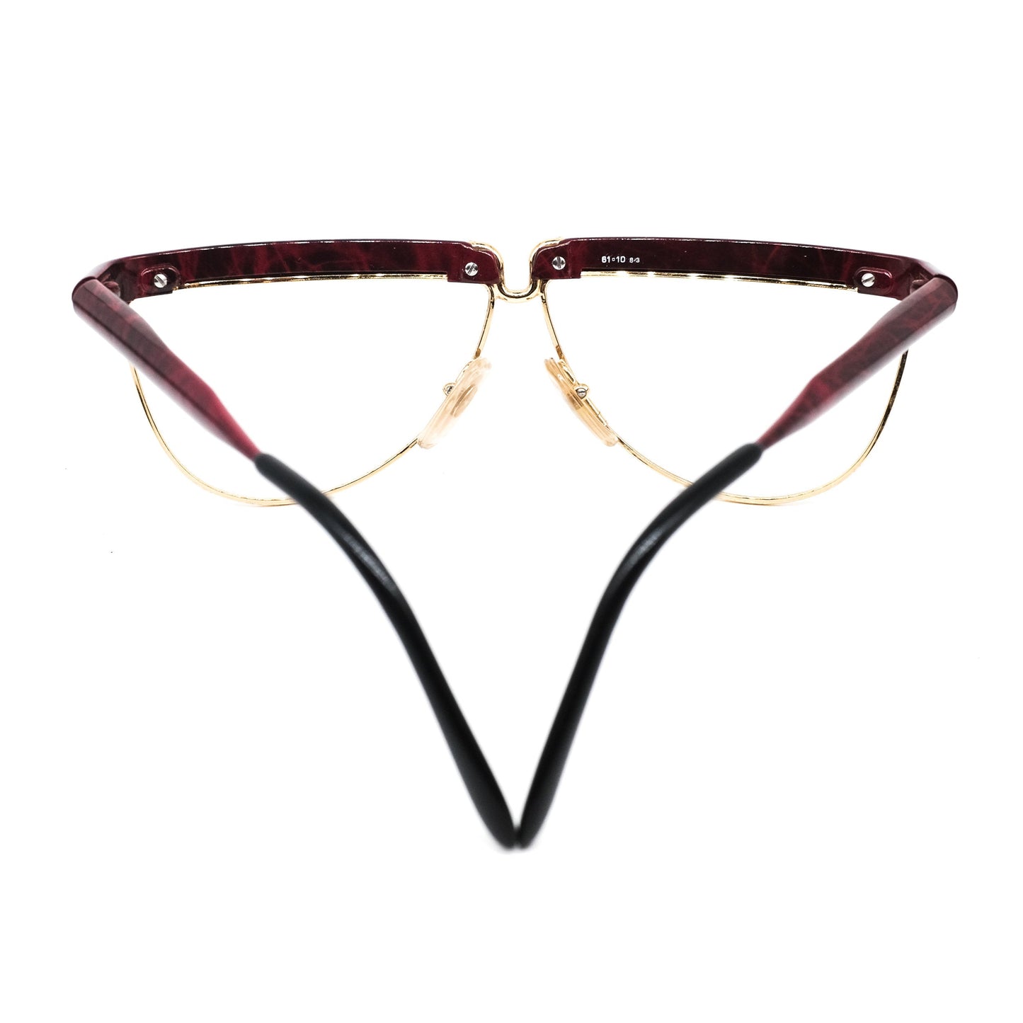 Gianfranco Ferré GFF30 triangular rim thick browline eyeglasses frames. Made in Italy, 1980s nos