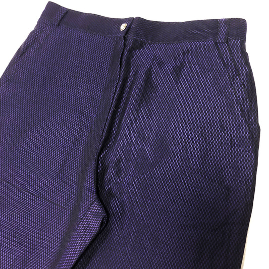 Gianni Versace NOS black and purple checkered cotton and viscose pants 90s with tags