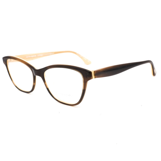 Oliver People OV5251 vintage black yellowish acetate geeky square eyeglasses frames, NOS 80s
