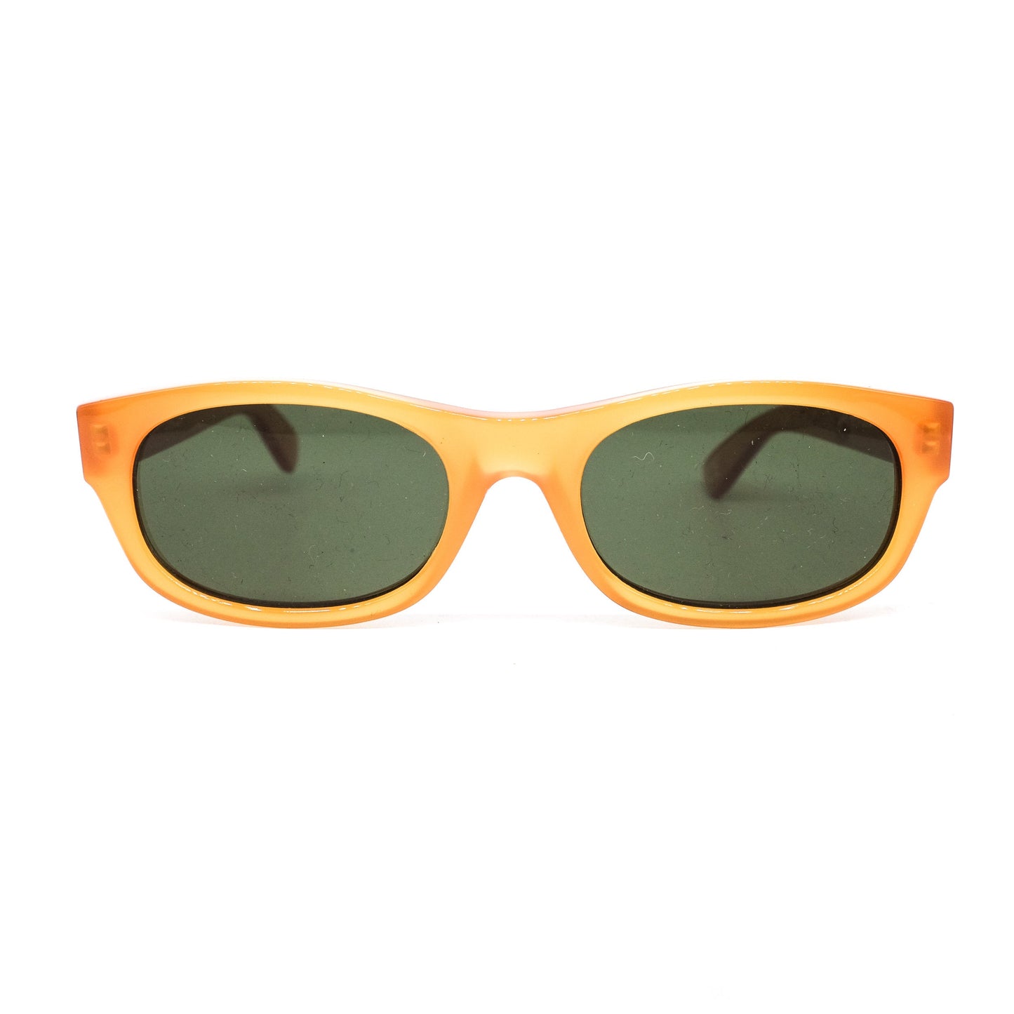 Versus Versace E-19 retro bold light orange oval wayfarer sunglasses, 90s NOS Italy