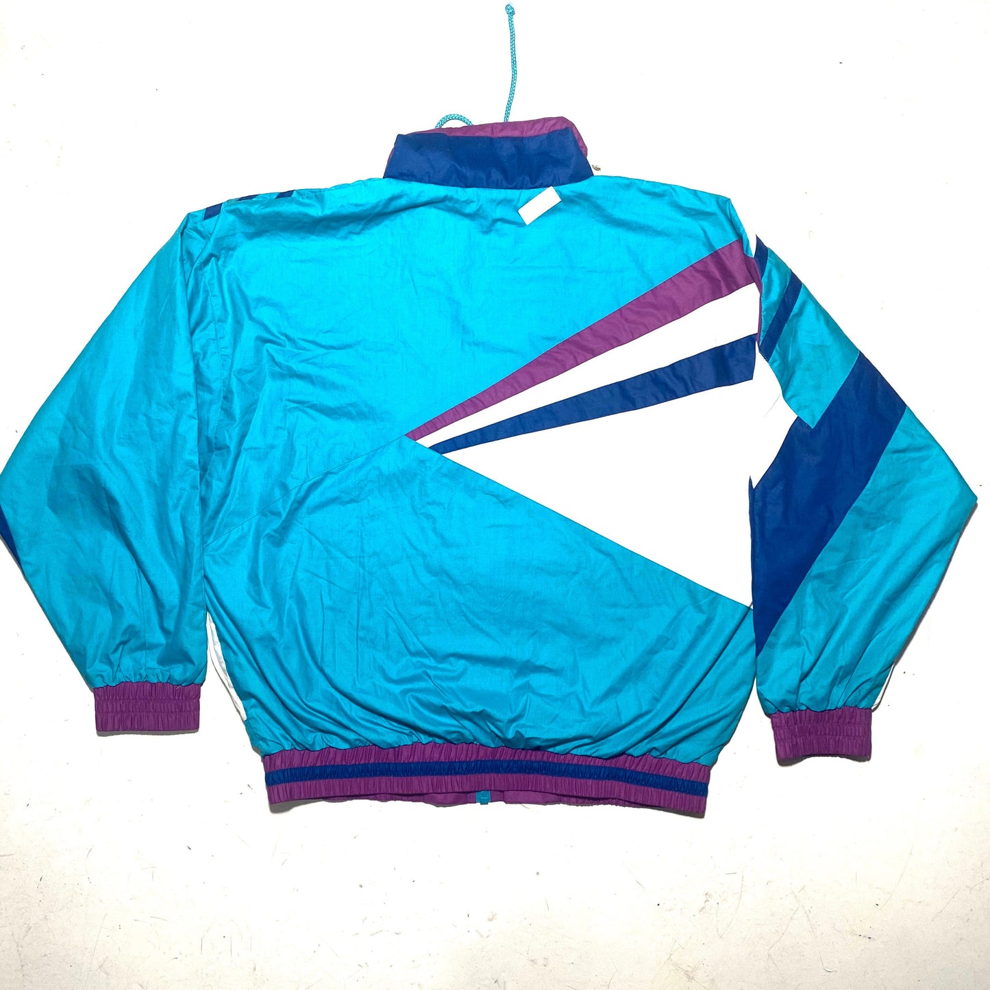 Brugi 90s NWT colorful turquoise tracksuit windbreaker jacket made in Italy, mint