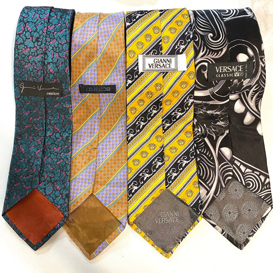 Gianni Versace vintage pure silk ties, Medusa, regimental, baroque... all in good to perfect condition