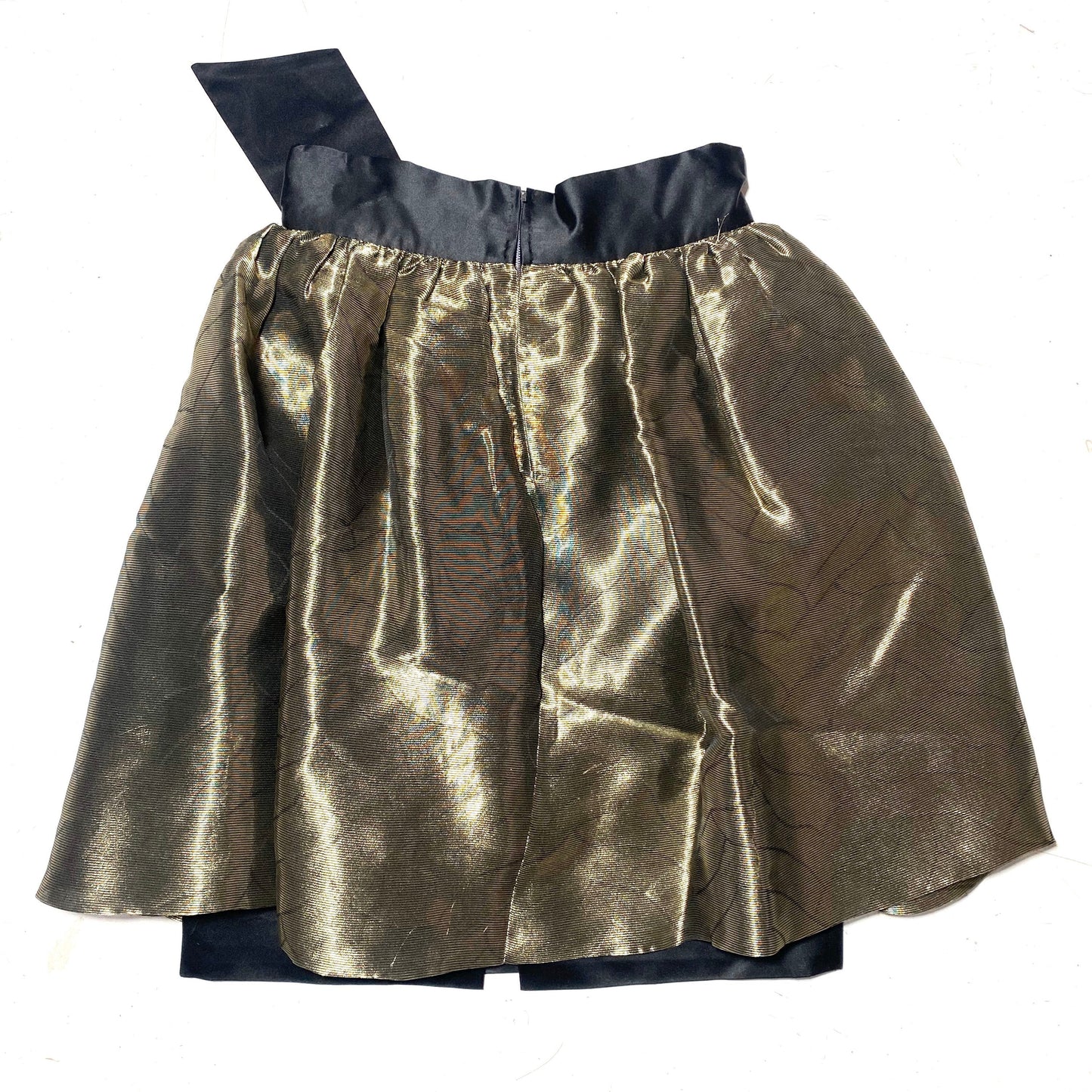 Emporio Armani 80s shiny and elegant gold / black skirt, made in Italy mint condition.