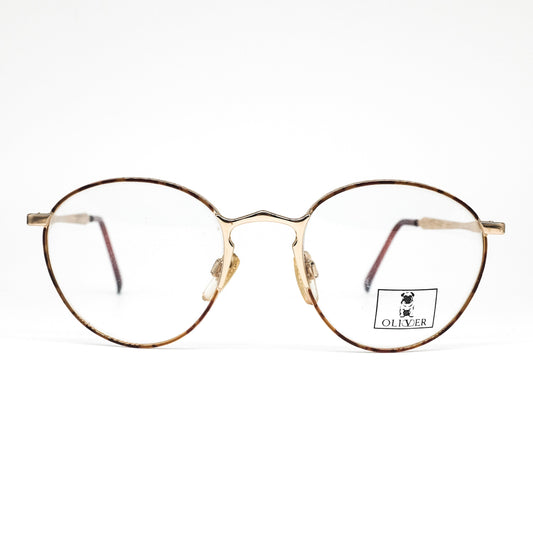 Oliver by Valentino 1310 Oval round gold metallic Eyeglasses Frame no’s 80s Italy