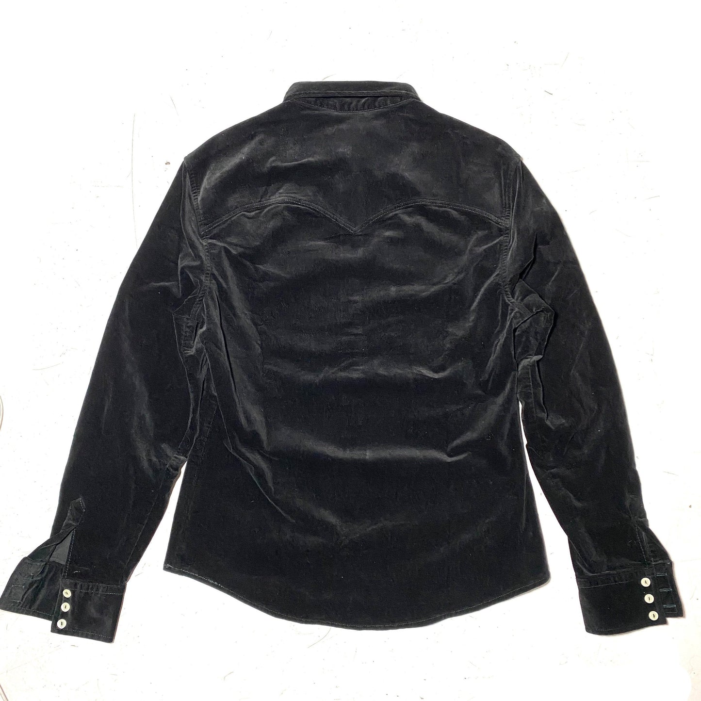 Levi’s NWT 90s black velvet ladies winter shirt, minty and with tags, sz S and L available