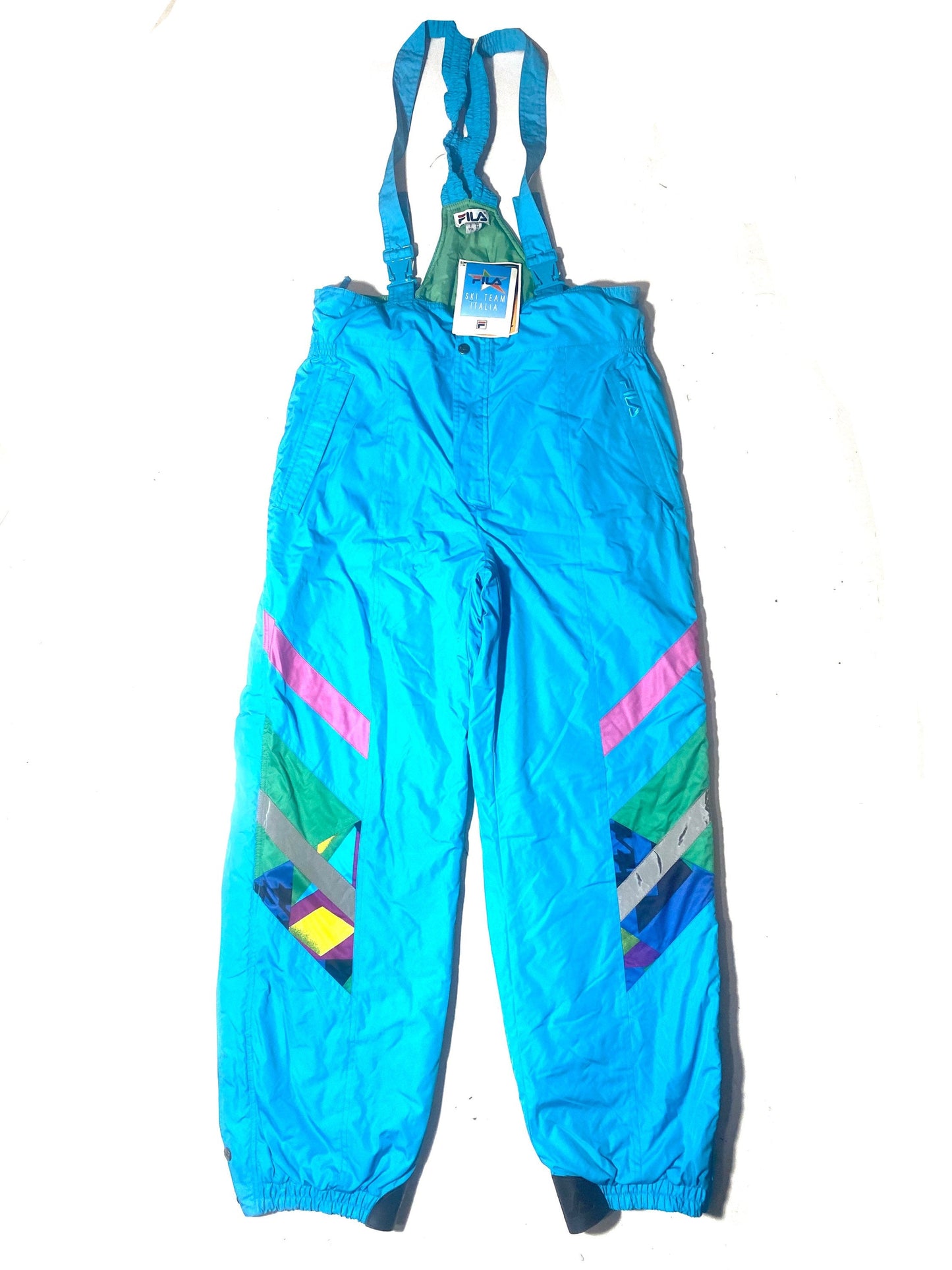 Fila Sky Team Italia NWT 90s blue skying snowsuit trousers, mint and with tags