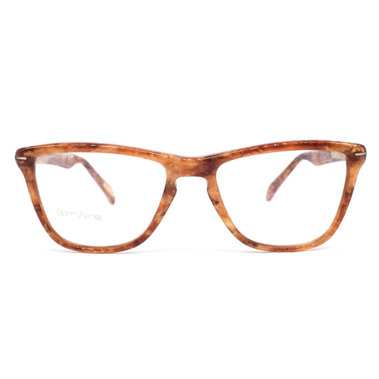 Gianni Versace medusa cello brown tortoise drop cateye eyeglasses frames Made in Italy, NOS 1980s