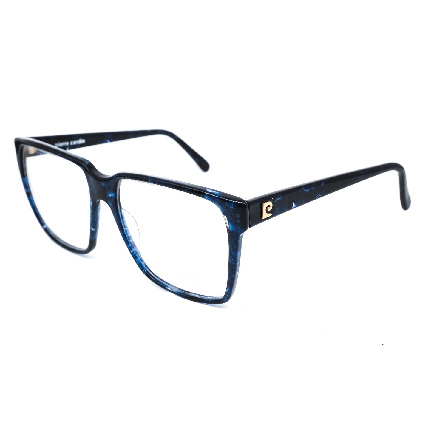 Pierre Cardin 29/3 1960s rare square oversized dark blue tortoise eyeglasses frames, great condition