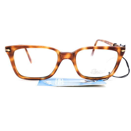 Persol Ratti 302 classy Demi amber square geek eyeglasses frames, NOS 80s Italy