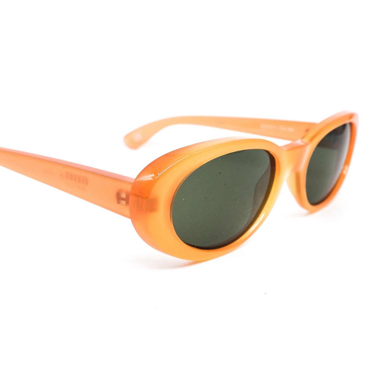 Versus Versace E-17 retro bold light orange oval sunglasses, 90s NOS Italy